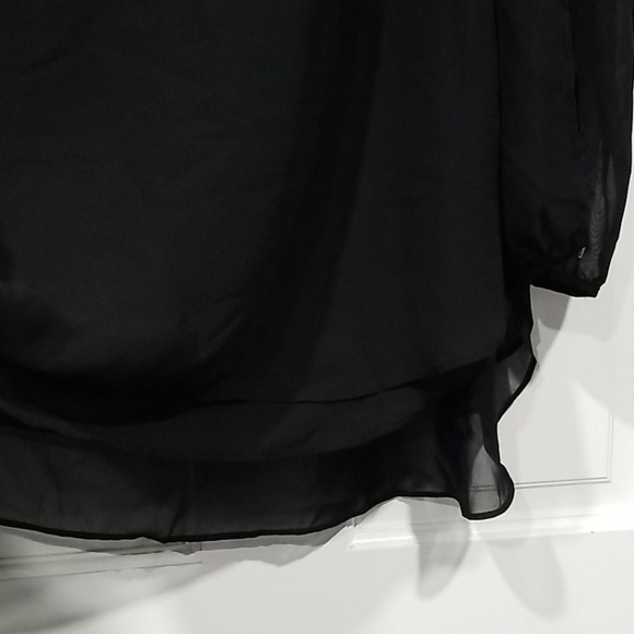 Zac & Rachel Woman 3X Black Top, Long Open Sleeves - Picture 4 of 6